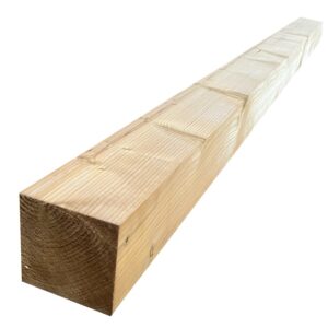 90x90 mm. høvlet tømmer i Thermowood - bæredygtigt byggeri - holdbart træ - miljøcertificeret